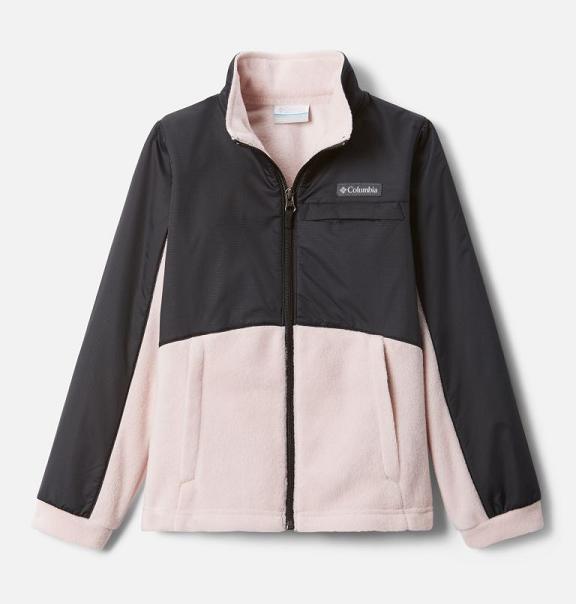 Columbia Benton Springs Fleece Jacket Pink Black For Girls NZ36749 New Zealand